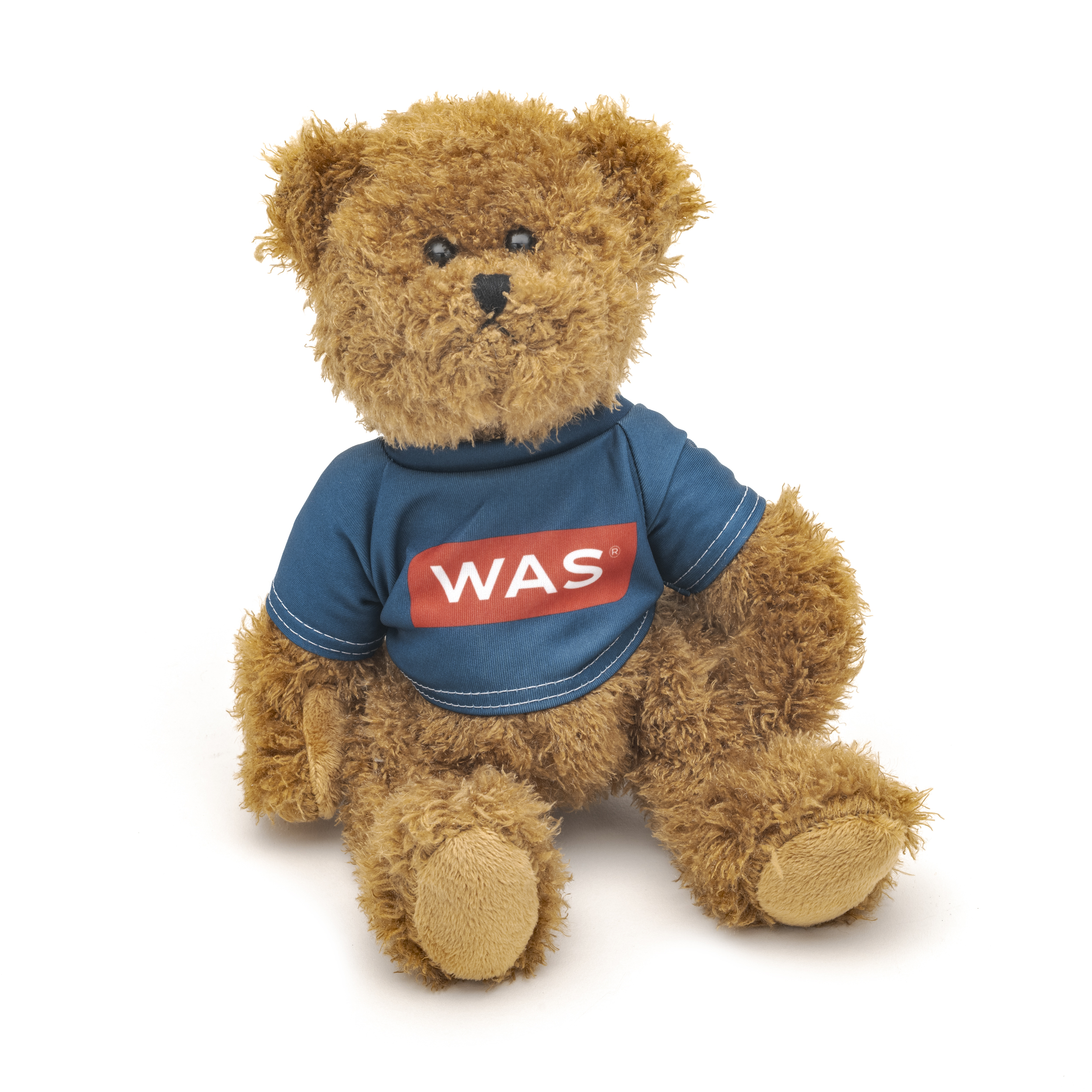 WAS Bär „Max“ (Größe M) – mit WAS T-Shirt, all-over bedruckt