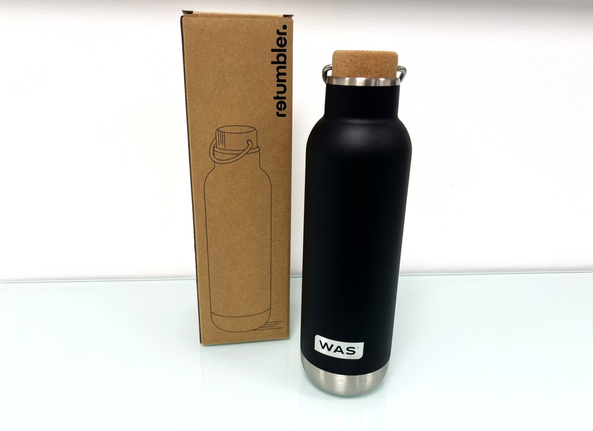 WAS Thermotrinkflasche RETUMBLER-ORTADO 750 (schwarz/braun)
